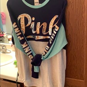 Sequence long sleeve pink shirt